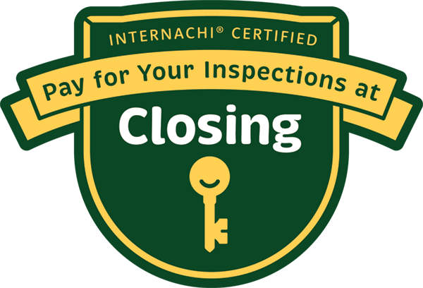 InterNACHI certified — Pay for your inspections at closing
